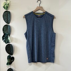 Bonobos Blue Tank Top Size Large - Heathered Navy Blue- Sleeveless‎ Tech Tee